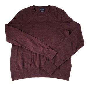 GAP Men's Merino Wool Sweater Shrunk To Size Small Burgundy Crewneck